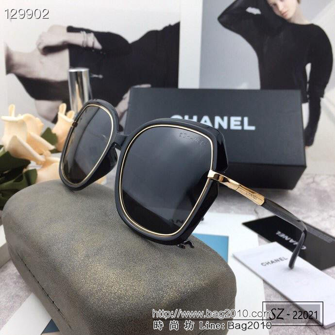 CHANEL香奈兒 2018新款 小香太陽鏡 PC鏡架 遮擋有害光線防輻射 22021  lly1609